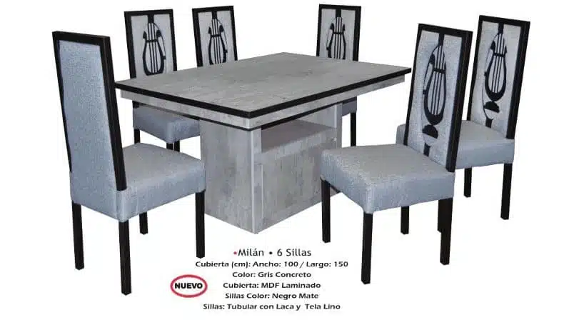 Antecomedor Milan 6 Sillas