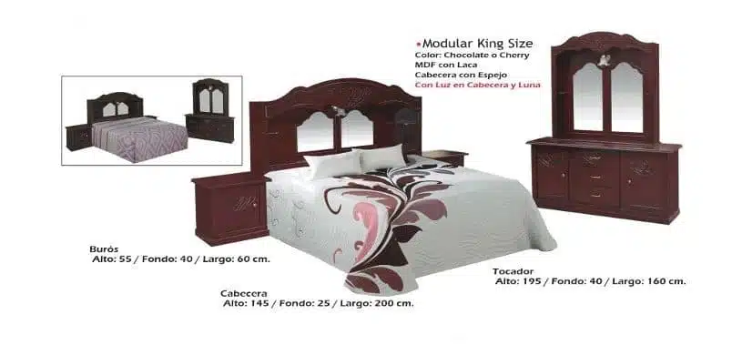 Recamara Modular Ks Chocolate o Cherry