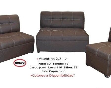 Sala Valentina 2-2-1 Love Seat-Love Seat y Sillon