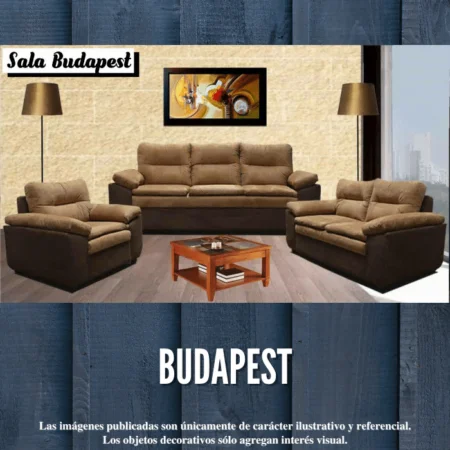 Salas 3-2-1 Sofá-Love Seat y Sillón BUDAPEST