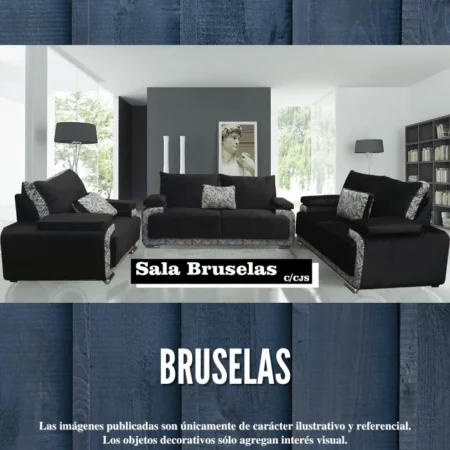 Salas 3-2-1 Sofá-Love Seat y Sillón BRUSELAS