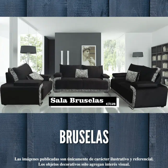 Salas 3-2-1 Sofá-Love Seat y Sillón BRUSELAS