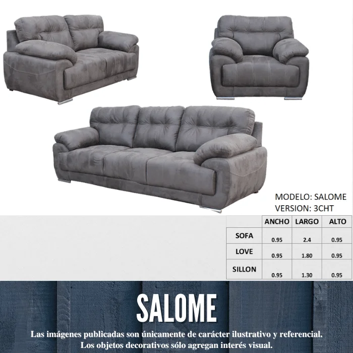 Salas 3-2-1 Sofá-Love Seat y Sillón SALOME