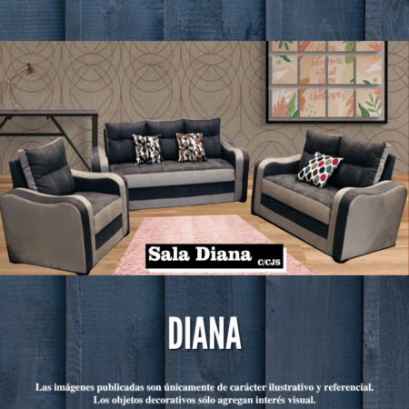 Salas 3-2-1 Sofá-Love Seat y Sillón DIANA