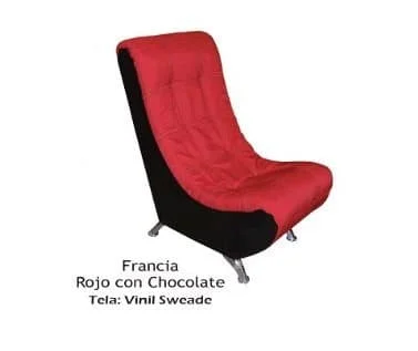 Sillon Francia Rojo Con Chocolate