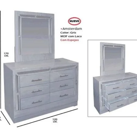 Tocador Amsterdam Gris