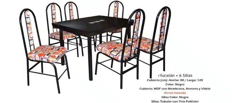 Antecomedor Yucatan 6 Sillas