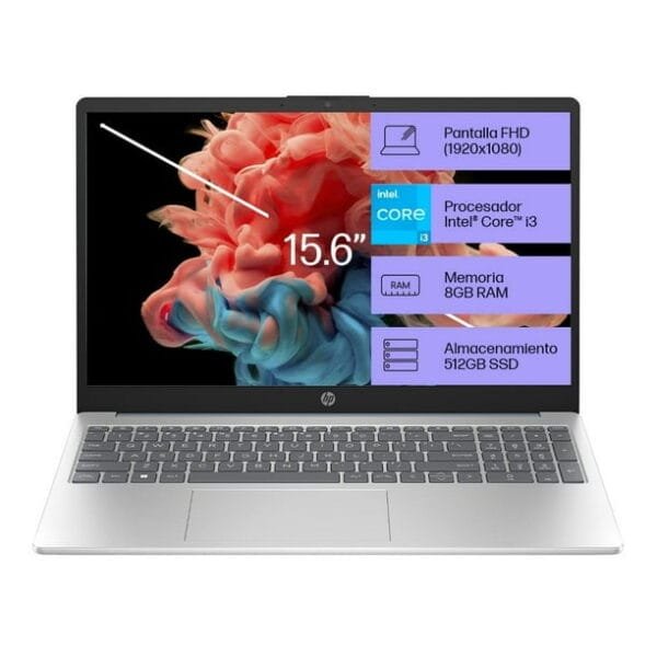 Laptop HP 15-fd0026la Intel Core i3 8GB RAM 512GB SSD
