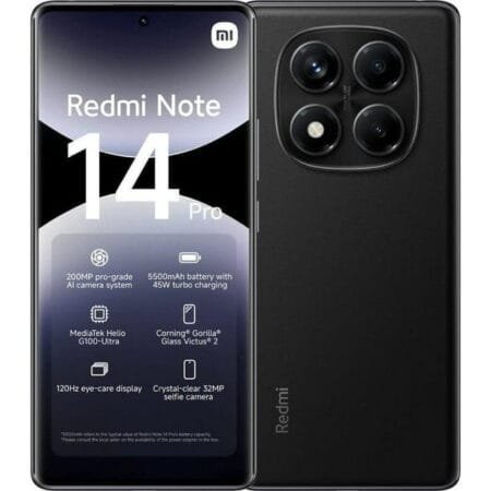 Smartphone Xiaomi REDMI NOTE 14 PRO 4G DUAL 256GB 8RAM- BLACK