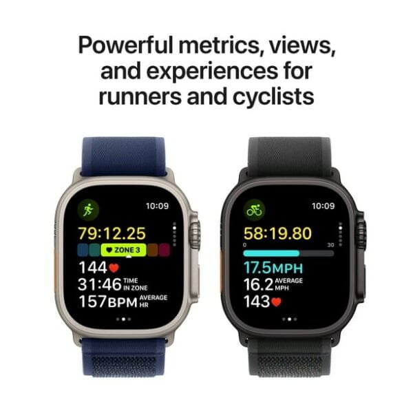 Apple Watch Ultra 2 (GPS+Cellular) Caja de titanio de 49 mm con correa azul marino - Natural - (2024) - Image 2
