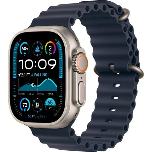Apple Watch Ultra 2 (GPS+Cellular) Caja de titanio de 49 mm con correa azul marino - Natural - (2024)