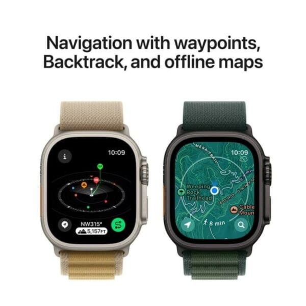 Apple Watch Ultra 2 (GPS+Cellular) Caja de titanio de 49 mm con correa azul marino - Natural - (2024) - Image 4