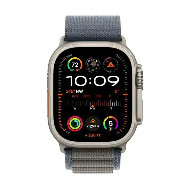 Apple Watch Ultra 2 - 49 mm - titanio - reloj inteligente con Alpine Loop - textil - azul - Image 3