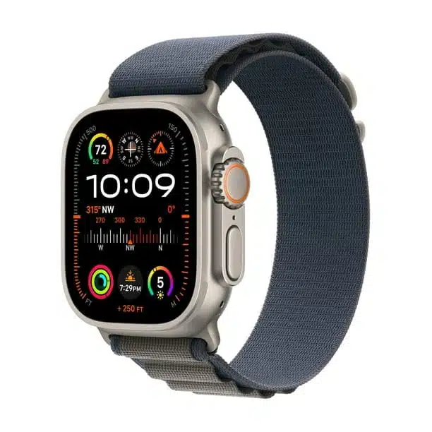 Apple Watch Ultra 2 - 49 mm - titanio - reloj inteligente con Alpine Loop - textil - azul - Image 2